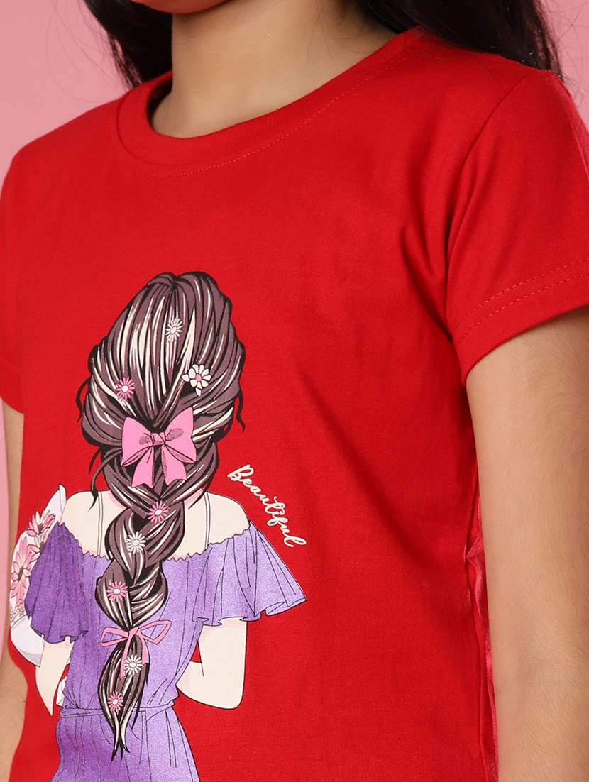 girls printed short sleeve tee - 21909841 -  Standard Image - 4