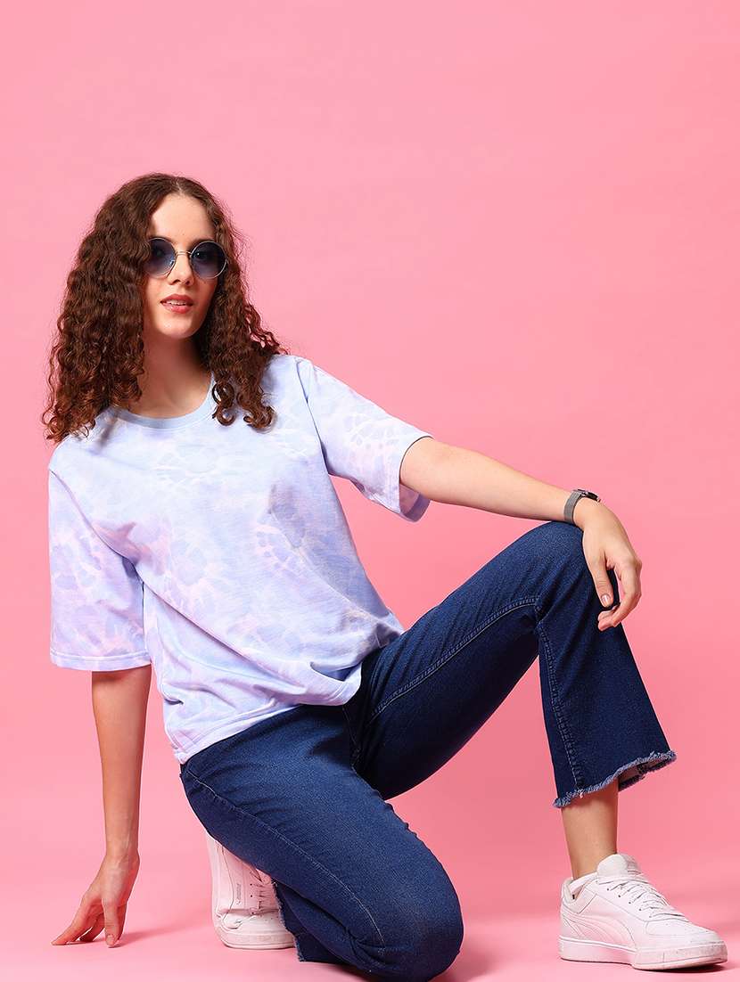 women blue solid mid rise bootcut jean - 21909868 -  Standard Image - 4