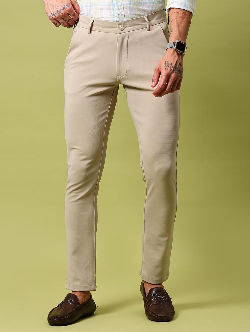 men solid mid rise slim fit chinos  - 21909883 -  Standard Image - 1