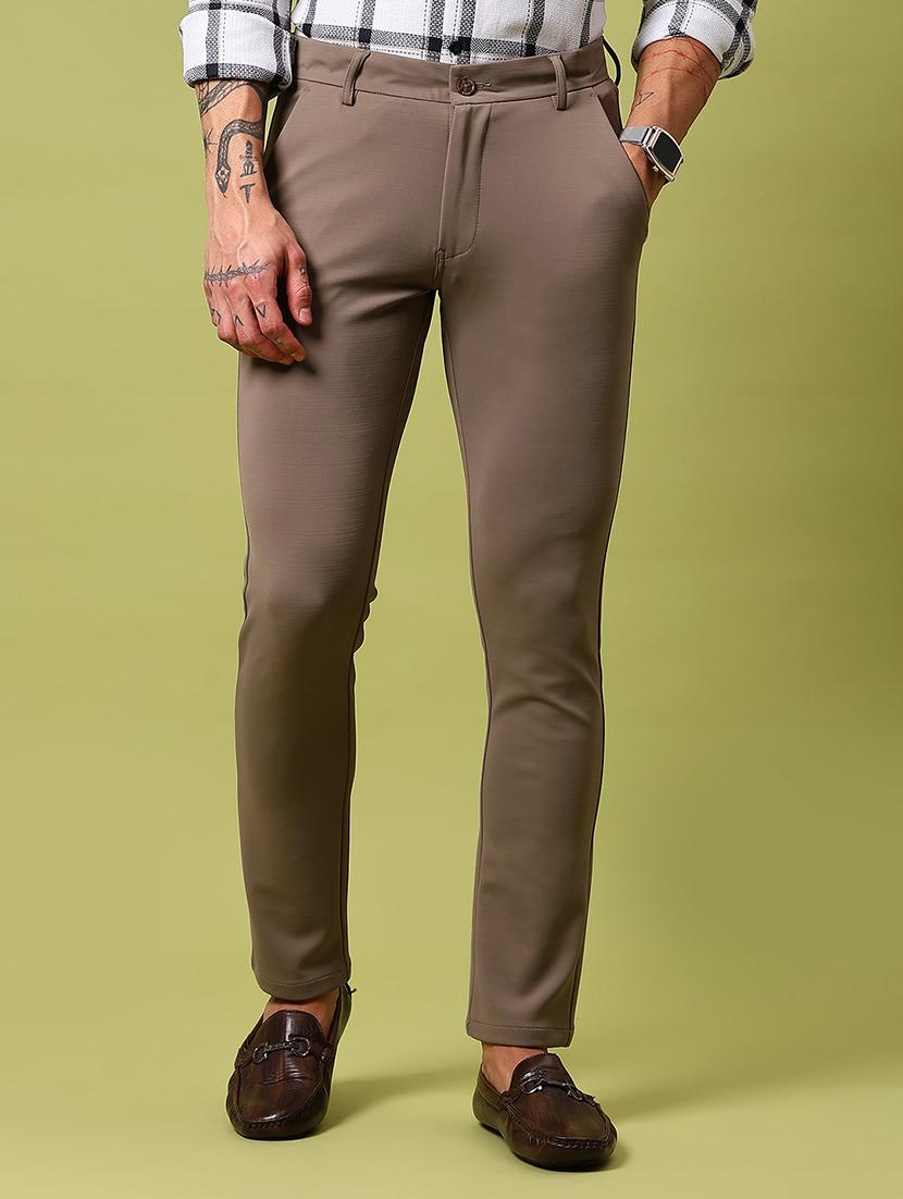 men solid mid rise slim fit chinos  - 21909884 -  Standard Image - 1