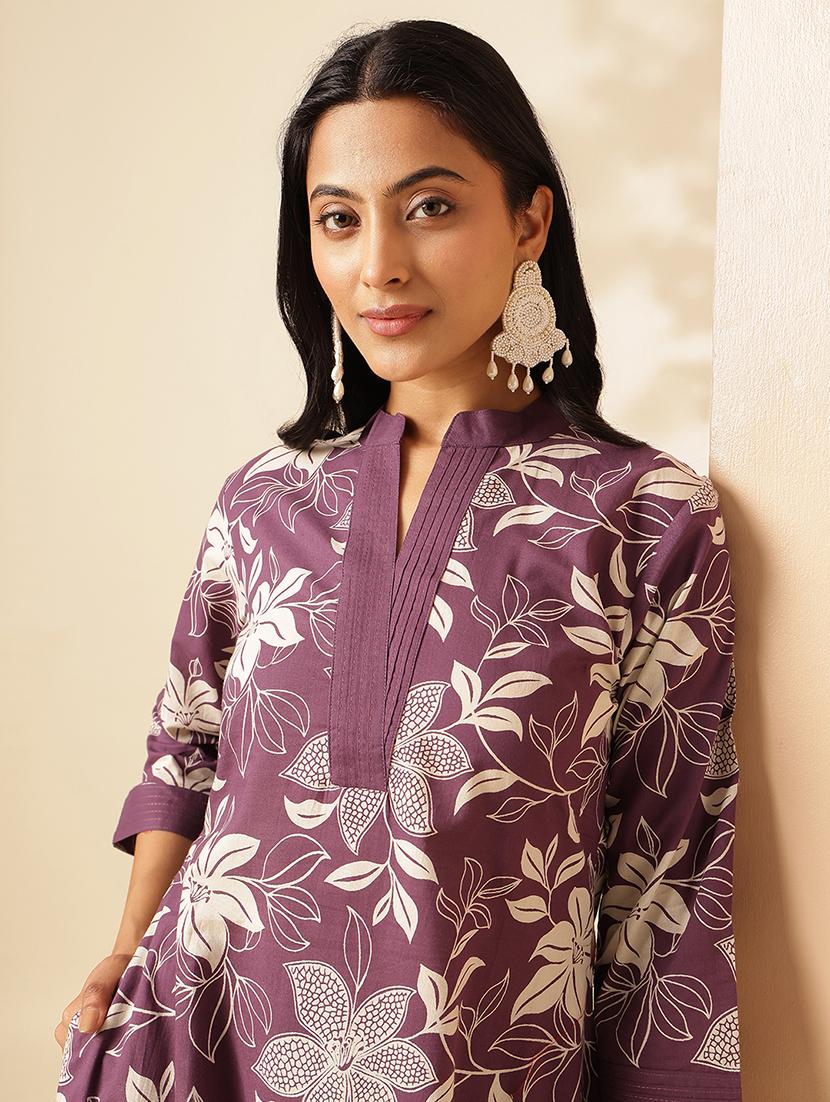 women three quarter sleeve kurta palazzo with dupatta set - 21909928 - Standard Image - 4