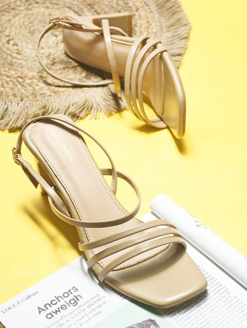 women beige back strap sandal - 21909952 - Standard Image - 0