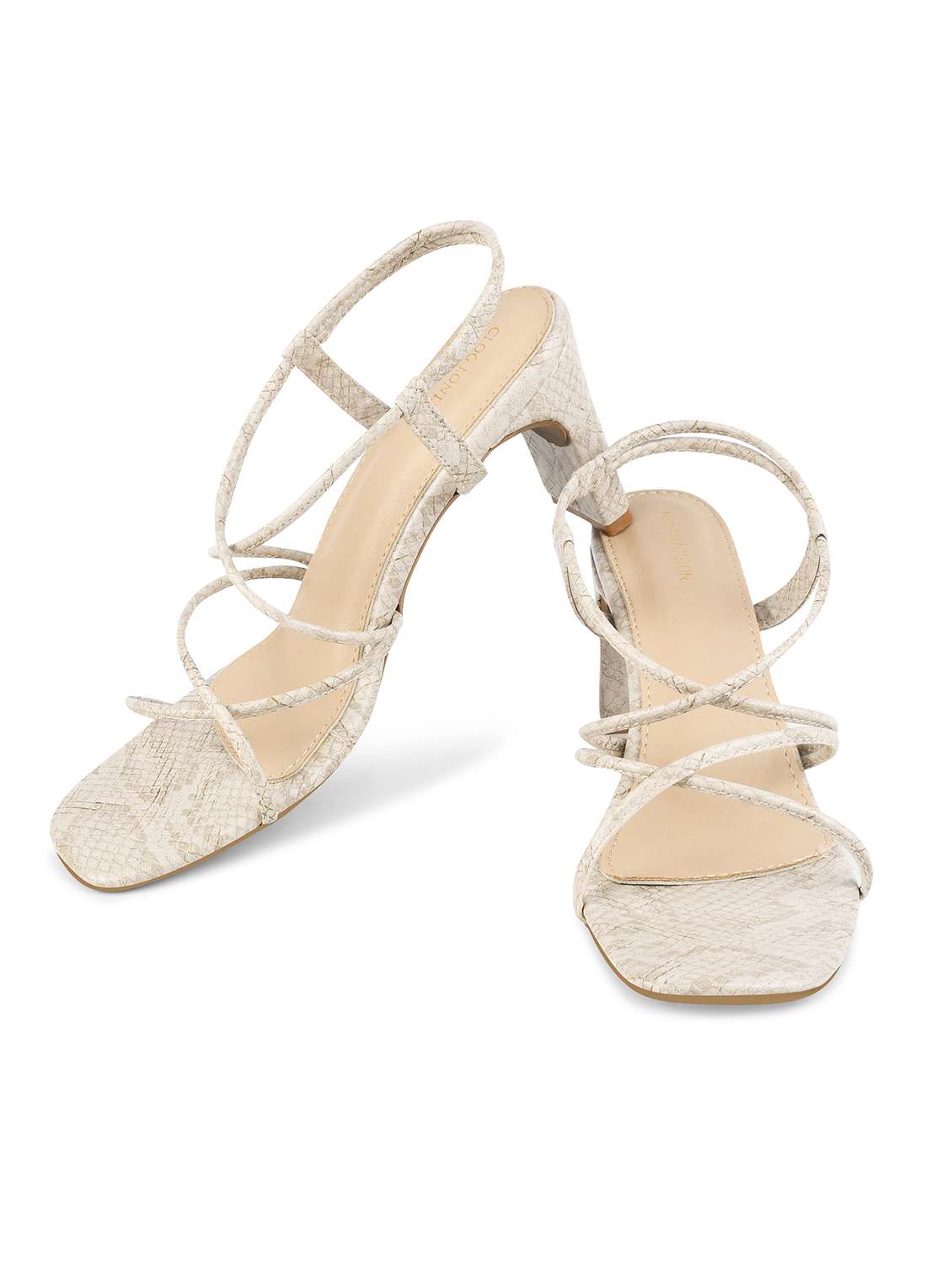women cream back strap sandal - 21909954 -  Standard Image - 4