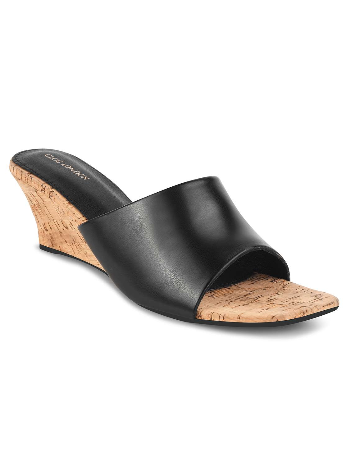 women black slip on wedge - 21909959 -  Standard Image - 1