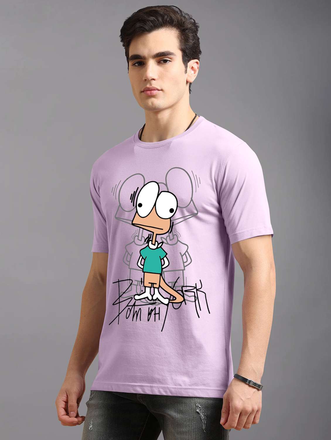 men printed short sleeves t-shirt - 21910004 -  Standard Image - 1