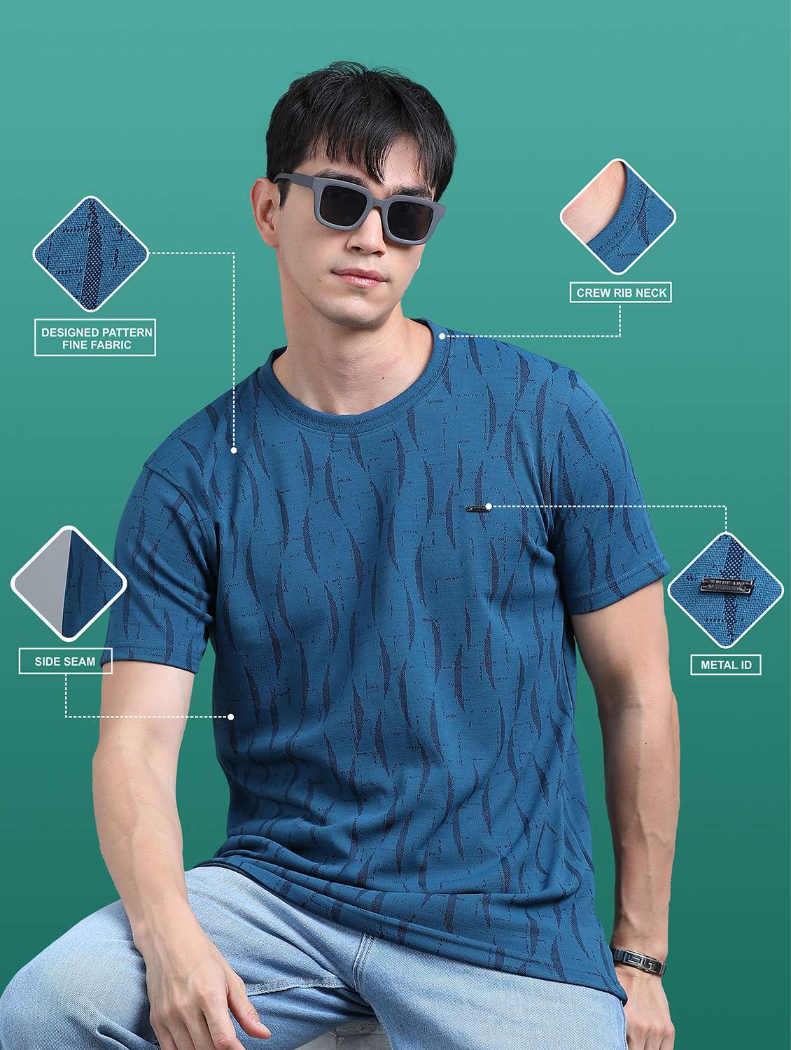 men all over printed short sleeves t-shirt - 21910066 -  Standard Image - 1