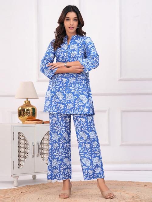 women three quarter sleeve ethnic co-ord set - 21910094 - Standard Image - 0