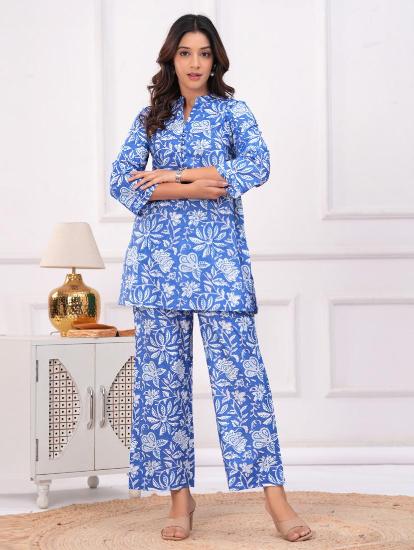 women three quarter sleeve ethnic co-ord set - 21910094 - Zoom Image - 0