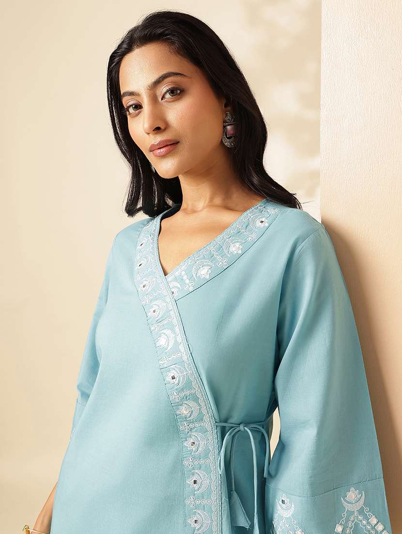 Women Three Quarter Sleeve Ethnic Co Ord Set