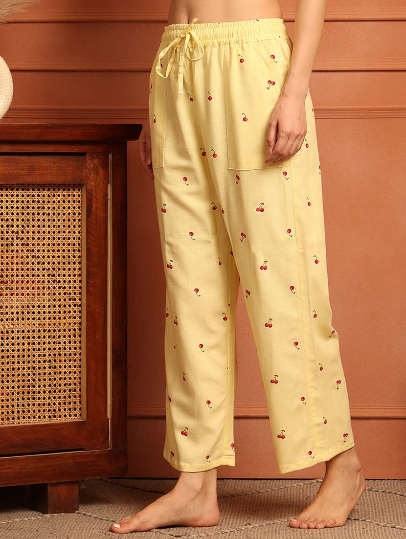 women printed mid rise loungewear pyjama - 21910145 -  Standard Image - 1
