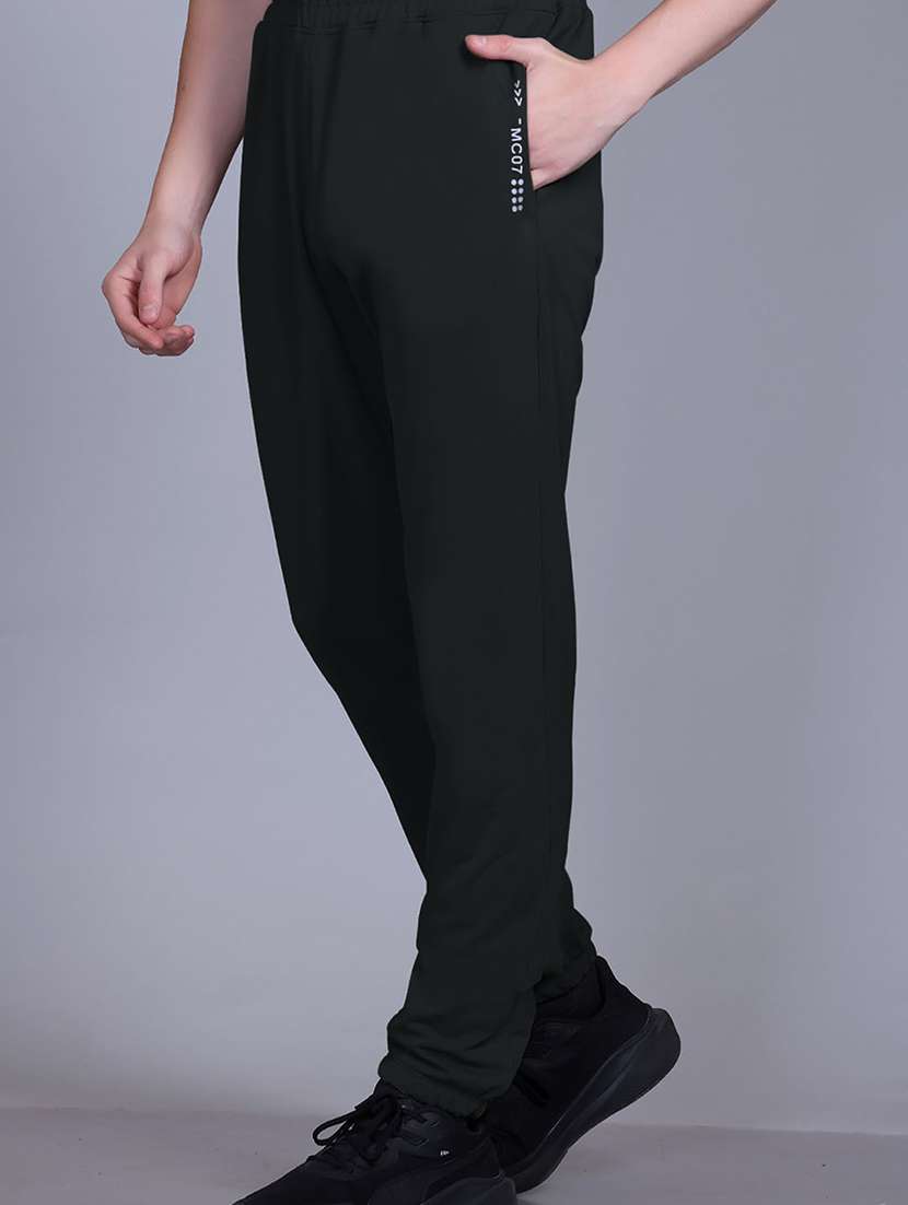 men solid mid rise full length track pant - 21910179 -  Standard Image - 1
