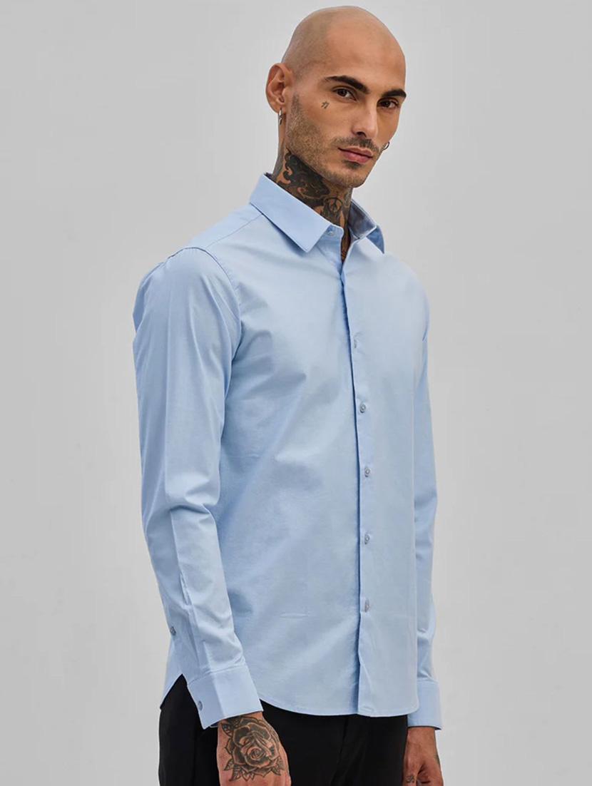 men solid long sleeve regular fit formal shirt - 21910182 -  Standard Image - 1