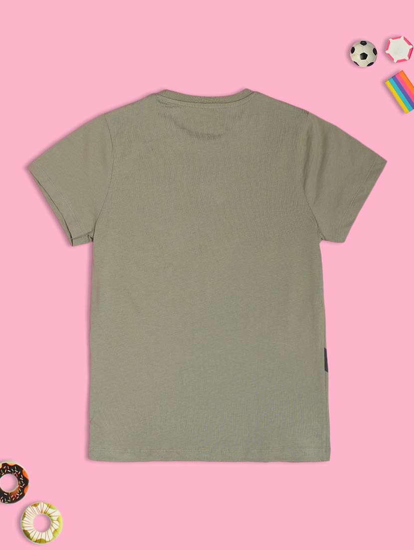 boys green cotton blend t-shirt - 21910220 -  Standard Image - 1