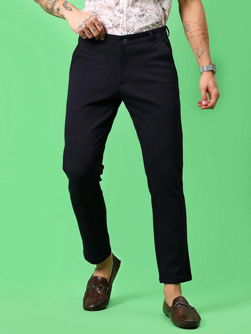 men solid mid rise slim fit chinos - 21910304 - Standard Image - 1