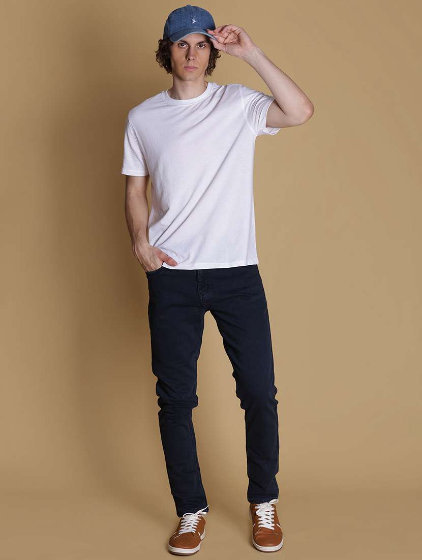 men solid mid rise slim fit jean - 21910458 -  Standard Image - 4