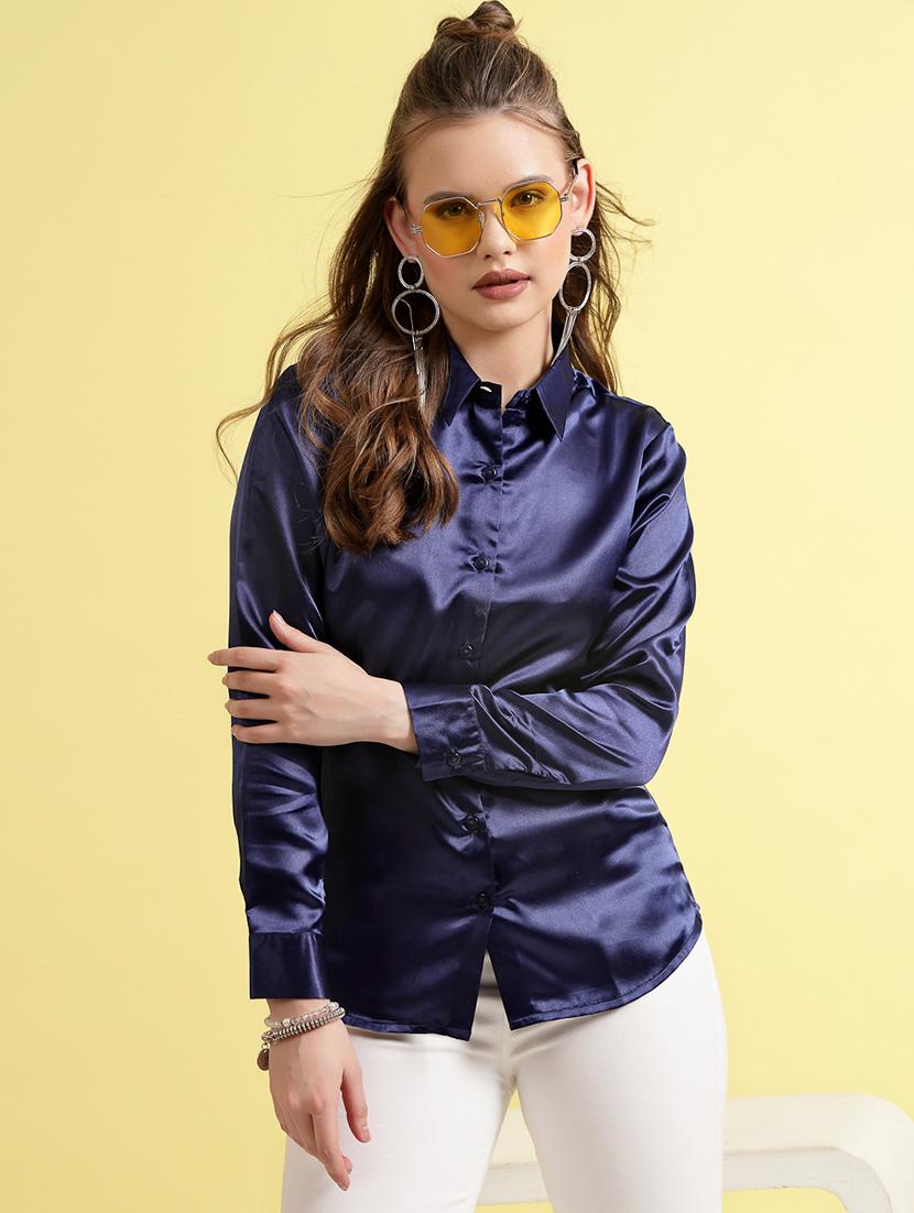 women solid collared regular shirt - 21910518 - Zoom Image - 0
