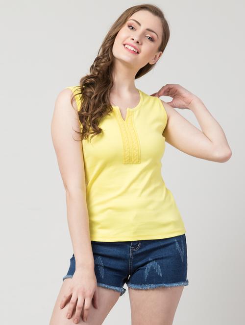 women solid sleeveless regular top - 21910592 -  Standard Image - 0