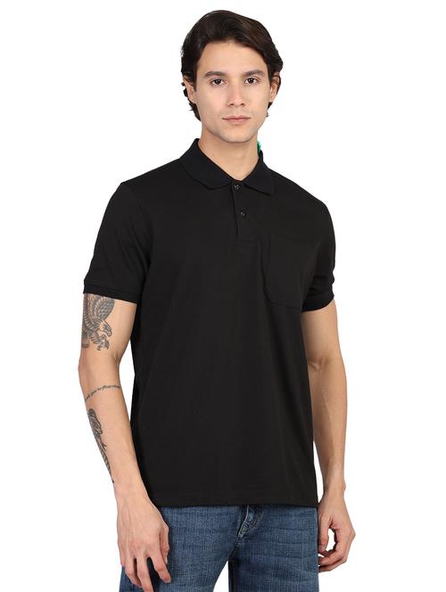 black cotton plain tshirt - 21910630 - Standard Image - 0