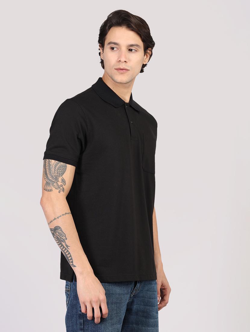 black cotton plain tshirt - 21910630 - Standard Image - 1