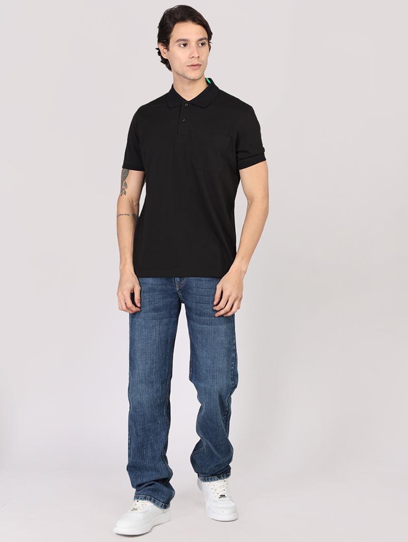 black cotton plain tshirt - 21910630 - Standard Image - 4