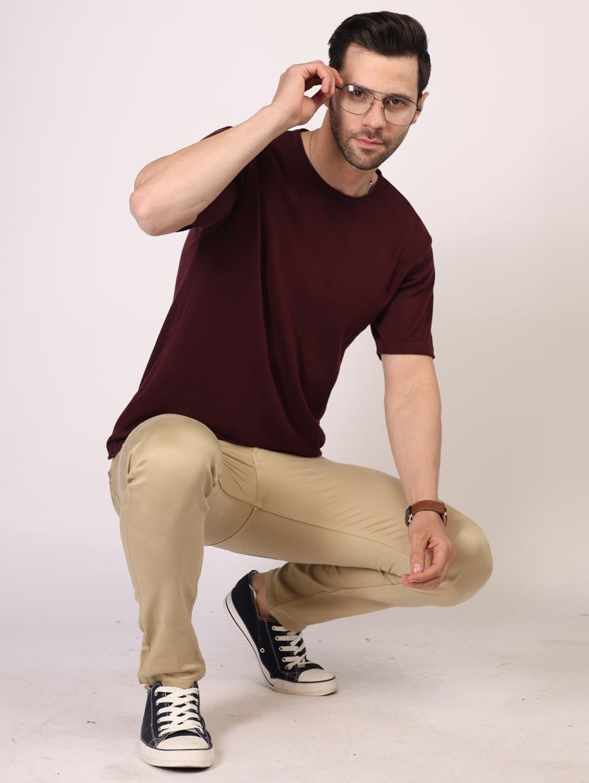 men solid round neck regualr fit t-shirt - 21910638 - Standard Image - 4