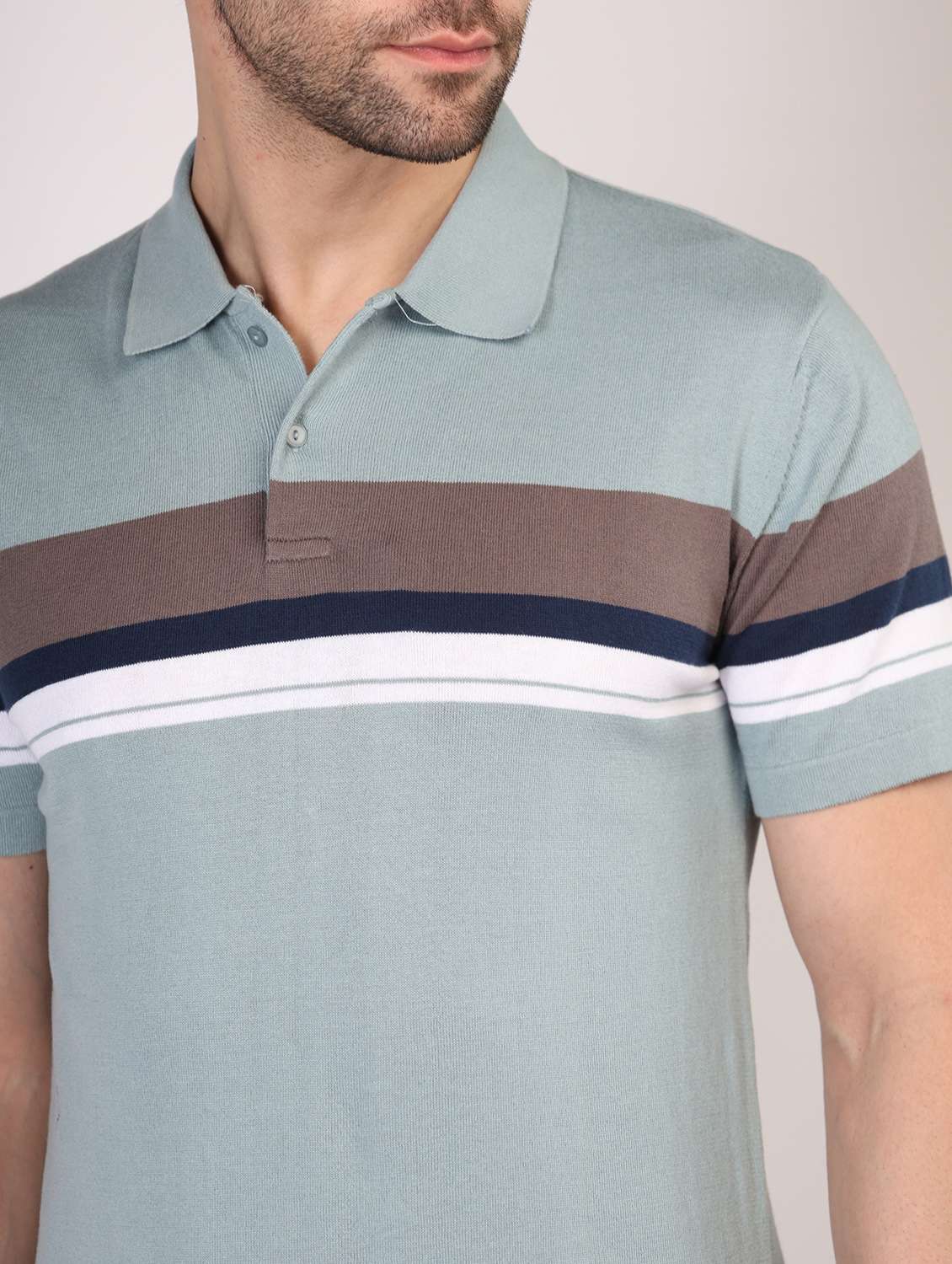 men striped short sleeves regular fit polo t-shirt - 21910639 -  Standard Image - 4