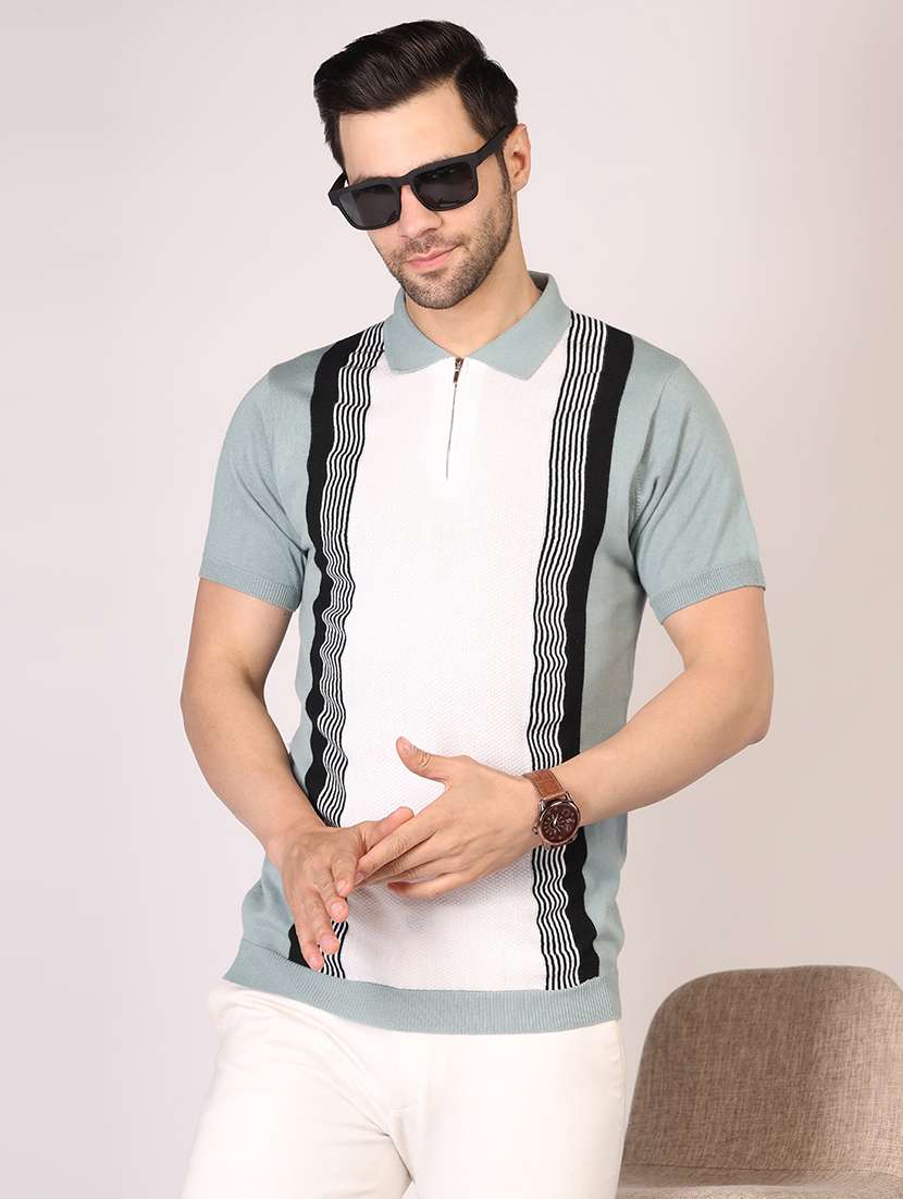 men color block short sleeve regular fit polo t-shirt - 21910647 -  Zoom Image - 0