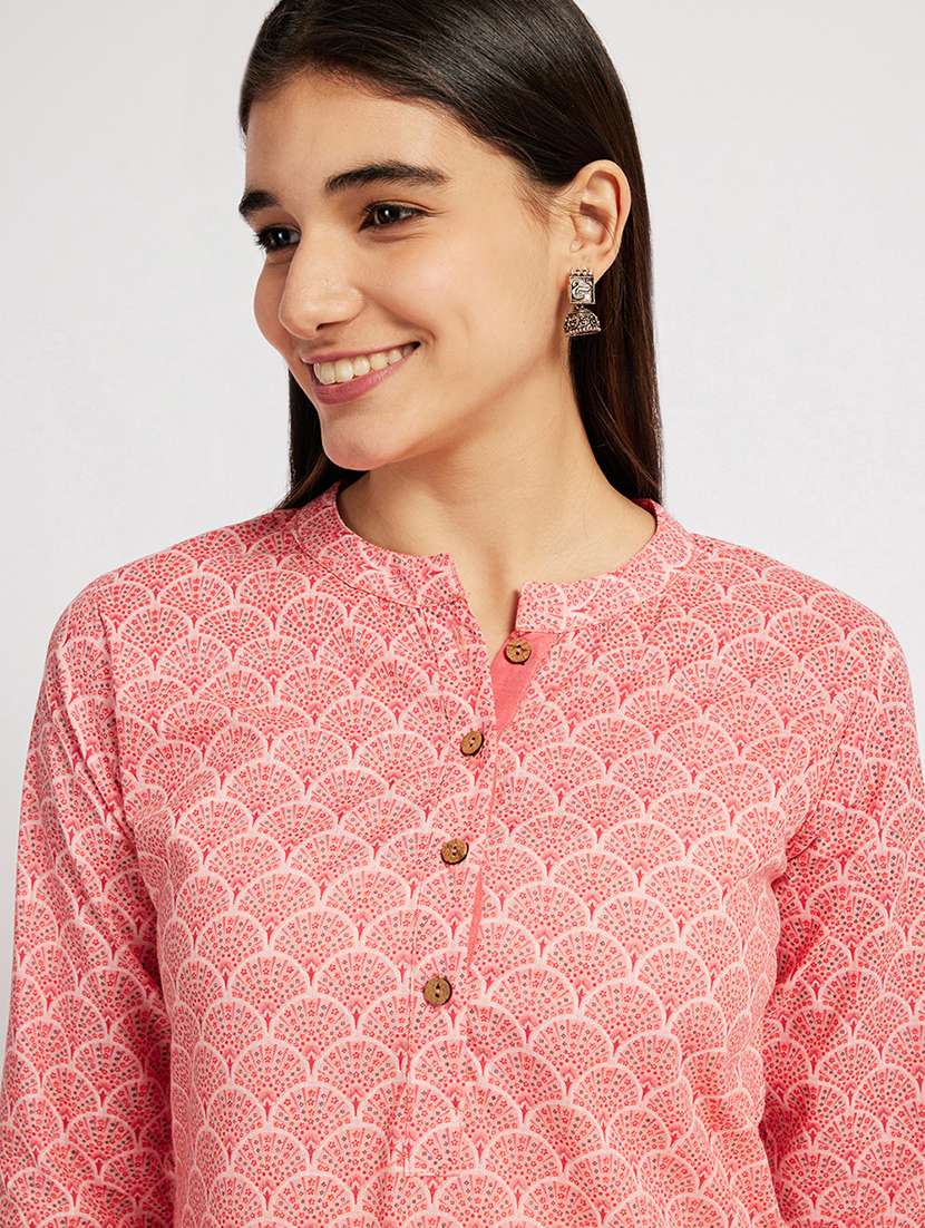 women three quarter sleeve ethnic co ord set - 21911166 - Standard Image - 4