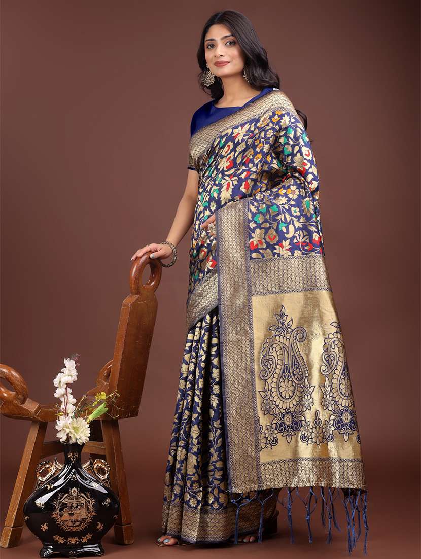 women self design banarasi saree with blouse - 21911470 -  Standard Image - 1