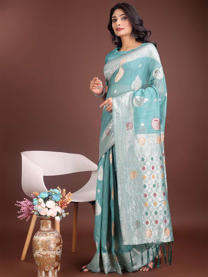 women self design bordered saree with blouse - 21911481 -  Standard Image - 1