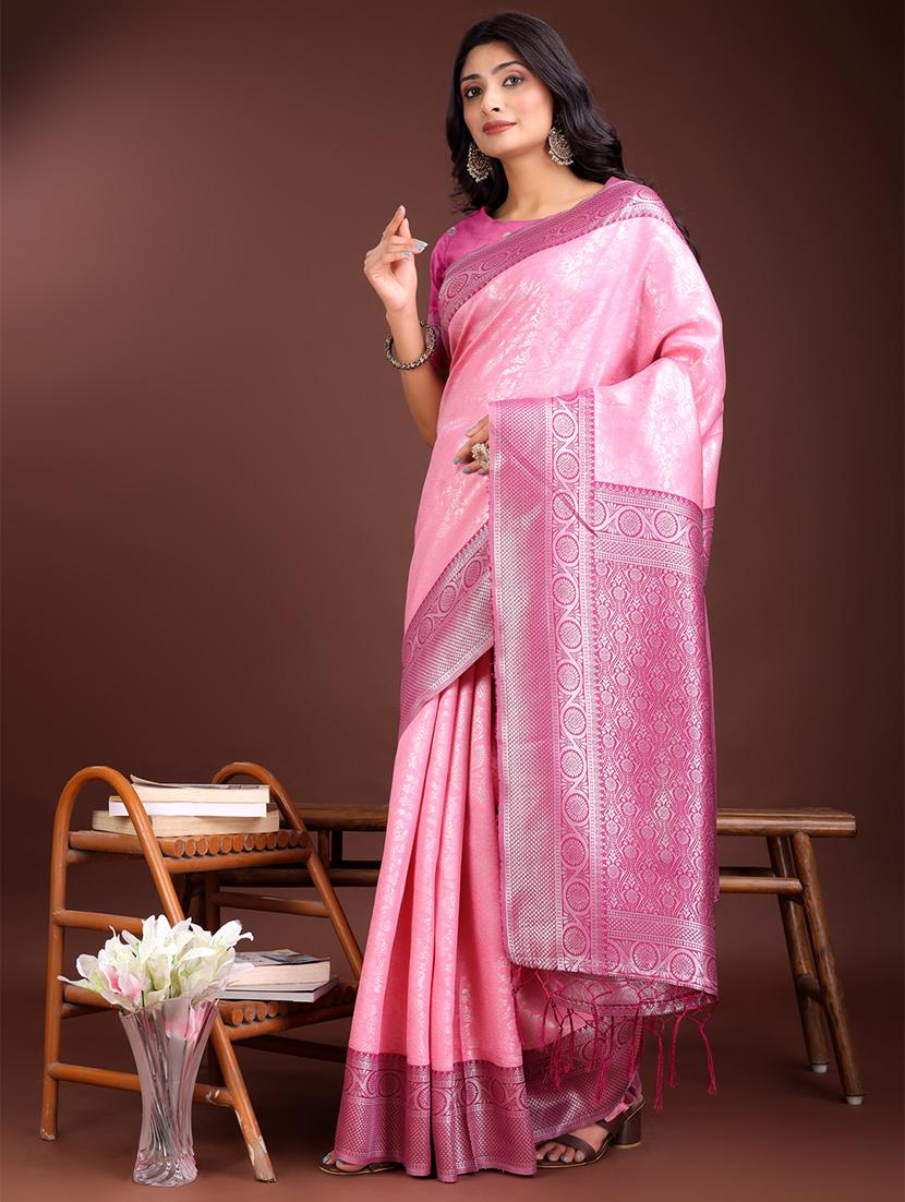 women self design bordered saree with blouse - 21911489 -  Standard Image - 1