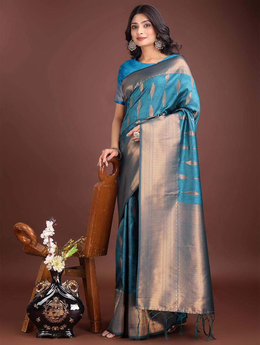 women self design bordered saree with blouse - 21911492 - Standard Image - 1