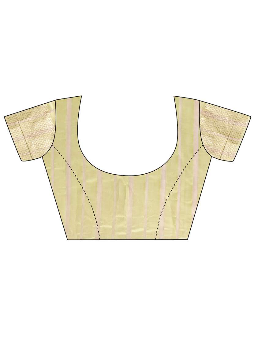 women solid with bordered saree with blouse - 21911516 -  Standard Image - 4