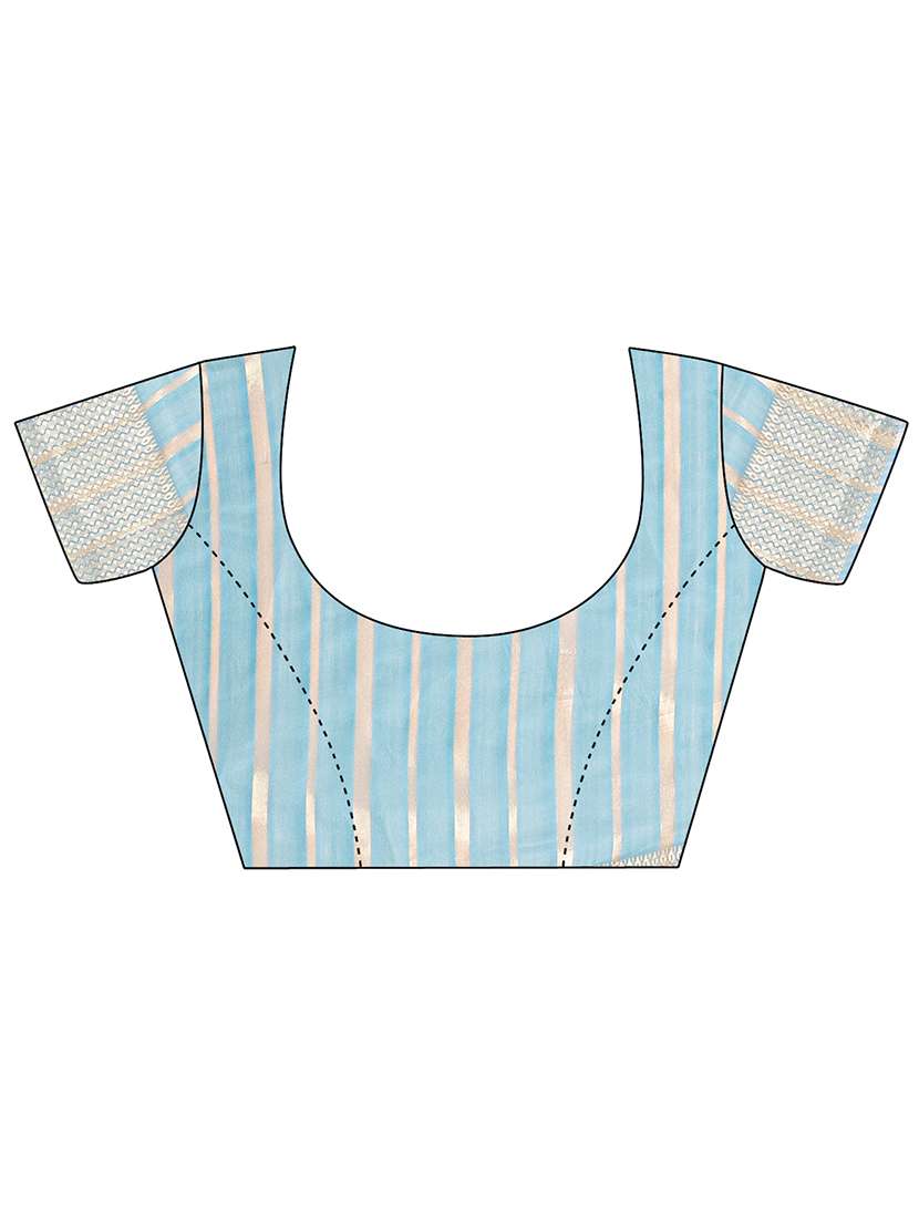 women solid with bordered saree with blouse - 21911520 -  Standard Image - 4