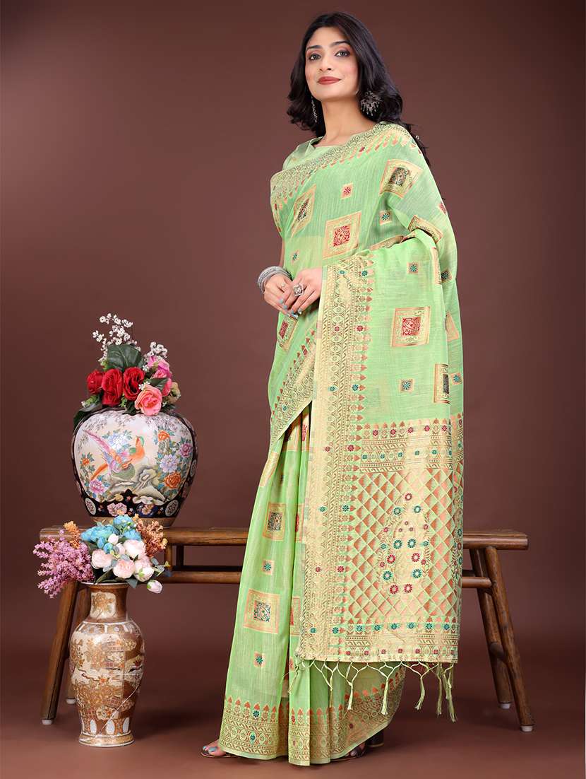 women self design bordered saree with blouse - 21911526 -  Standard Image - 1
