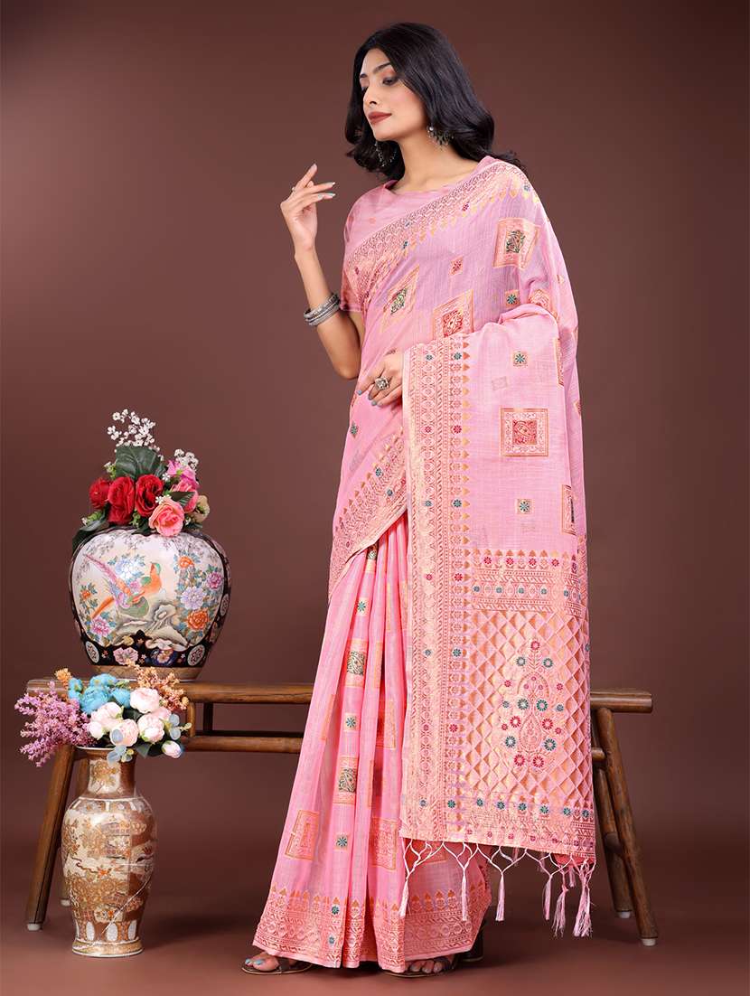 women self design bordered saree with blouse - 21911527 -  Standard Image - 1