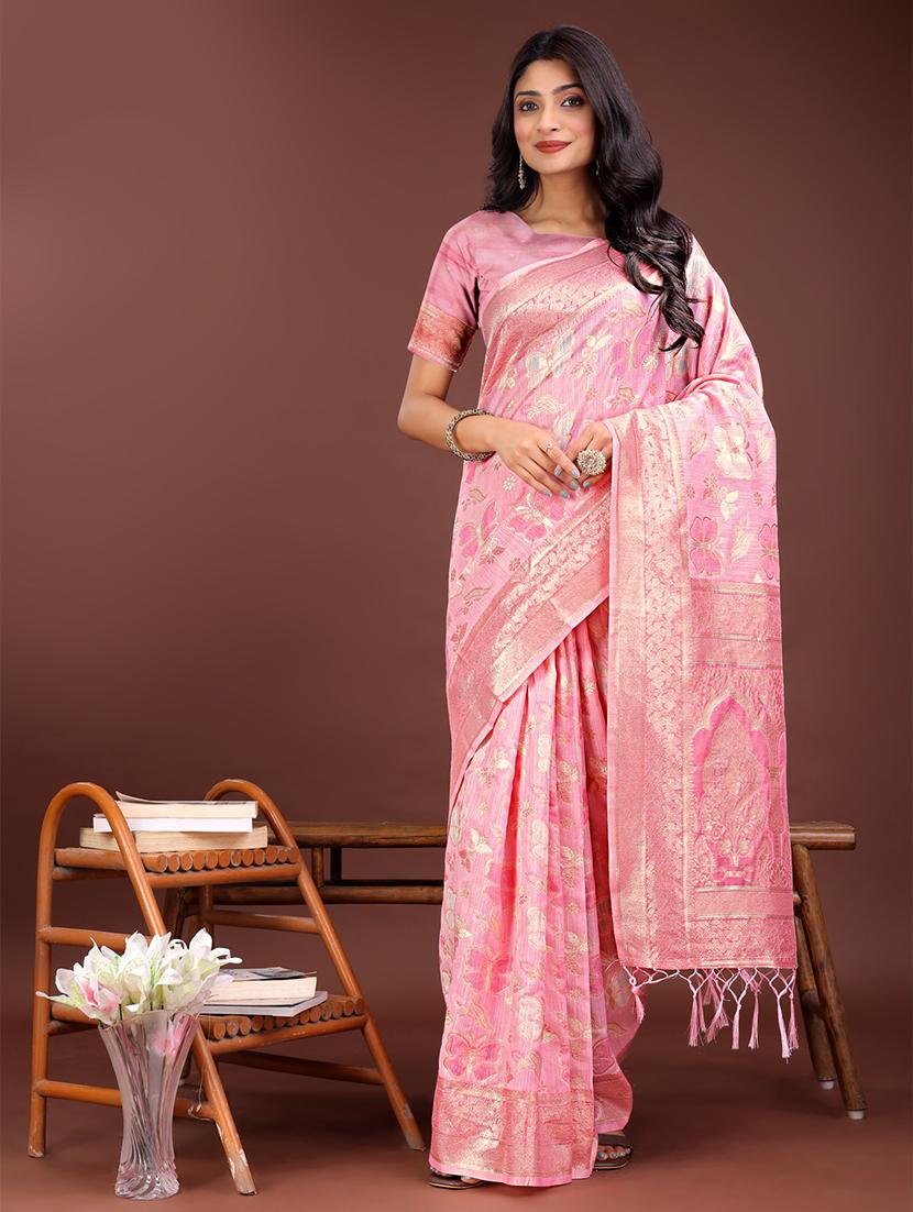 women self design banarasi saree with blouse - 21911542 - Zoom Image - 0