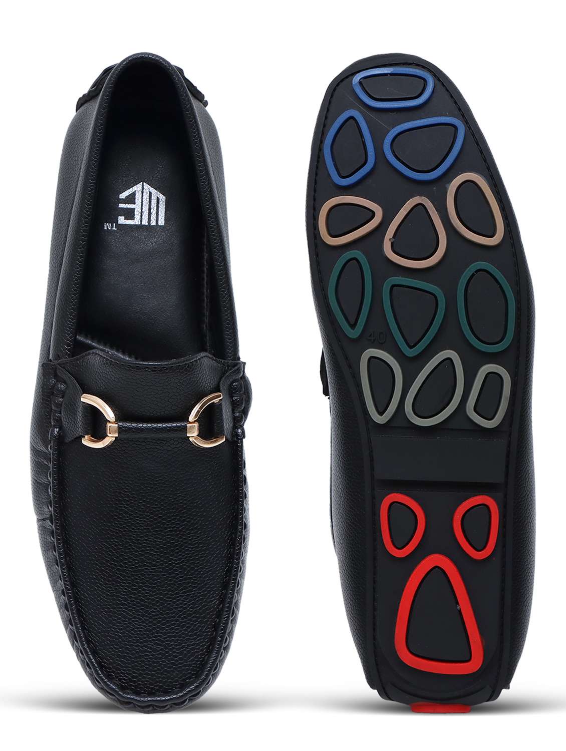 men black solid horsebit loafer - 21911728 -  Standard Image - 6