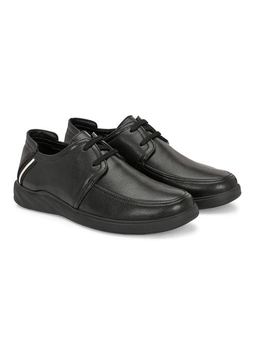 men black solid lace up derby - 21911737 -  Standard Image - 0