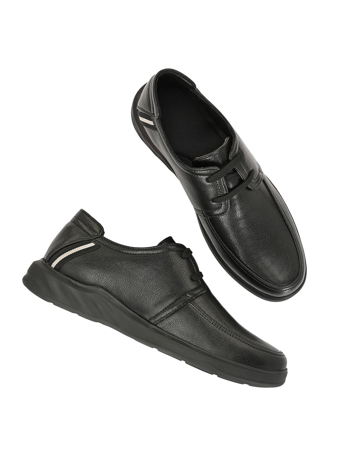 men black solid lace up derby - 21911737 -  Standard Image - 1
