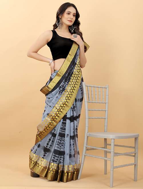 women printed casual wear saree with blouse - 21911787 -  Standard Image - 0