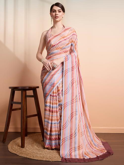 women printed casual wear saree with blouse - 21911838 - Standard Image - 0
