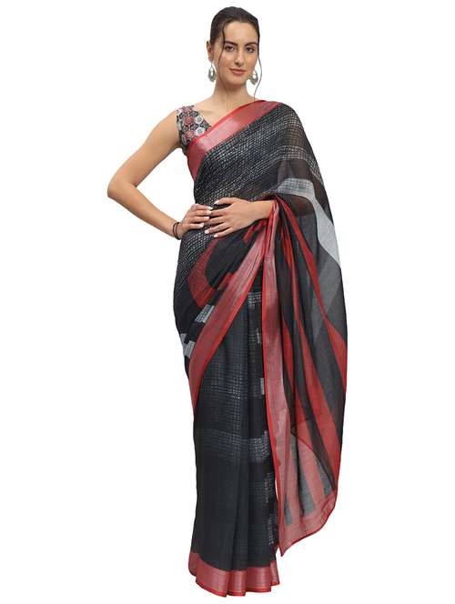 women printed casual wear saree with blouse - 21911850 -  Standard Image - 0