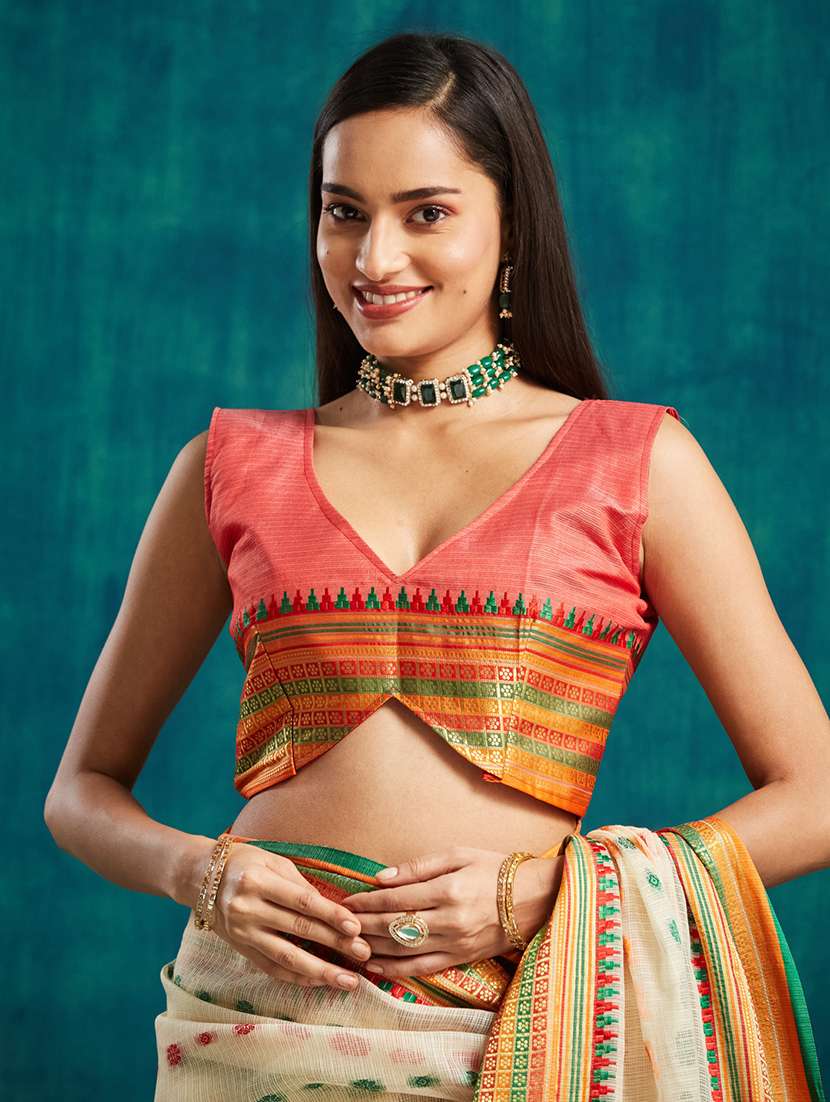 women self design ready to wear saree with blouse - 21911920 - Standard Image - 4