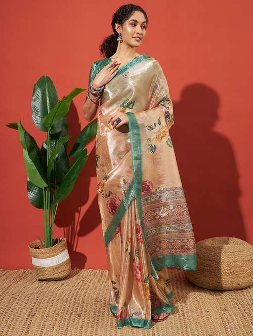 women printed casual wear saree with blouse - 21912114 - Standard Image - 0