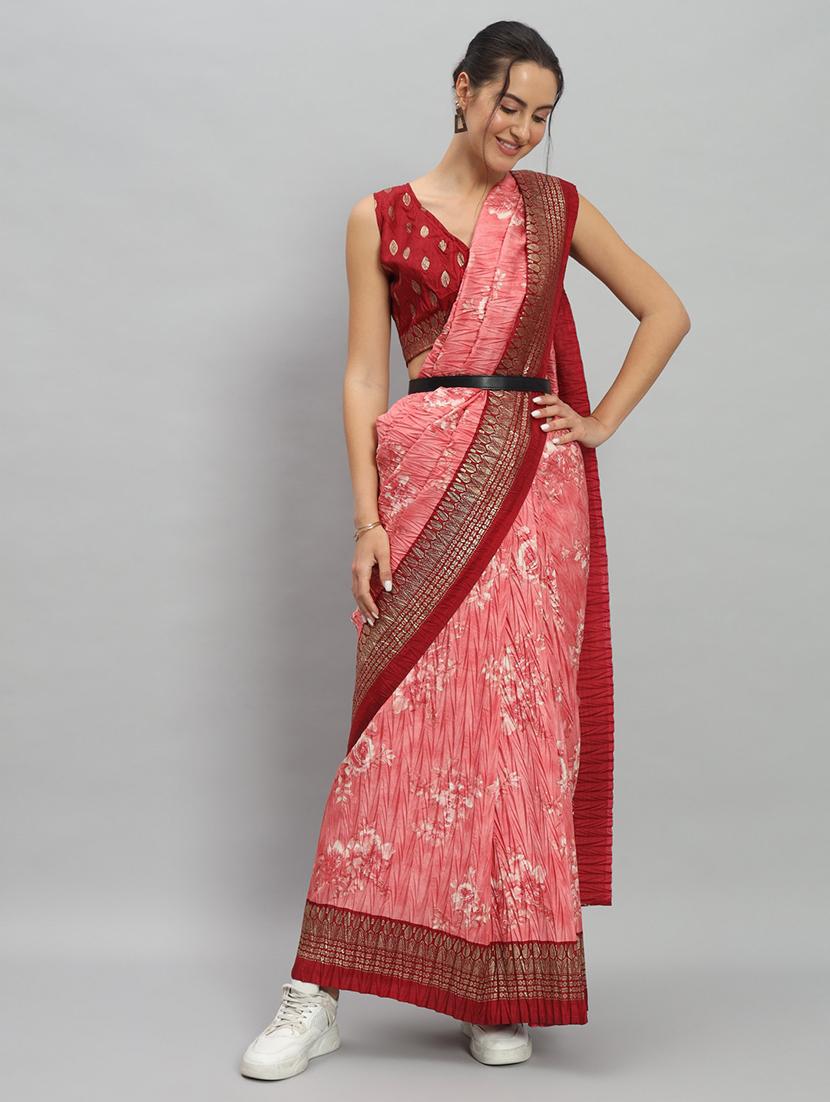women printed casual wear saree with blouse - 21912278 - Zoom Image - 0