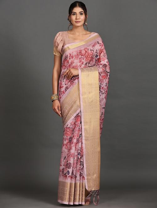 women printed casual wear saree with blouse - 21912314 - Standard Image - 0