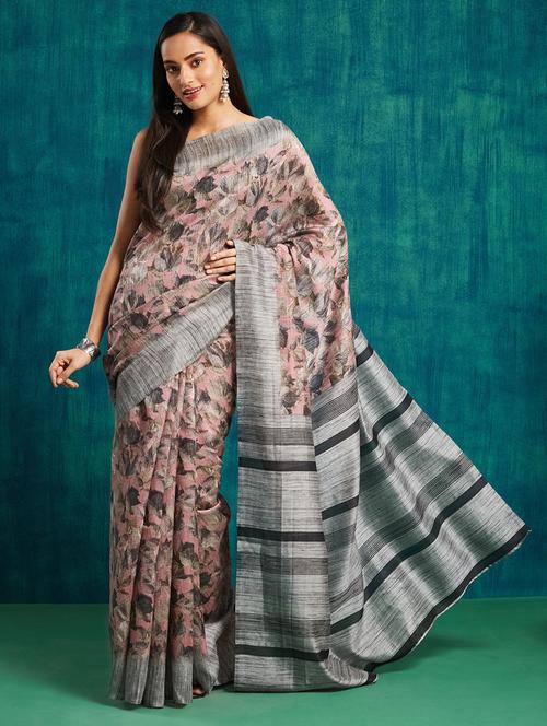 women printed casual wear saree with blouse - 21912340 -  Standard Image - 0
