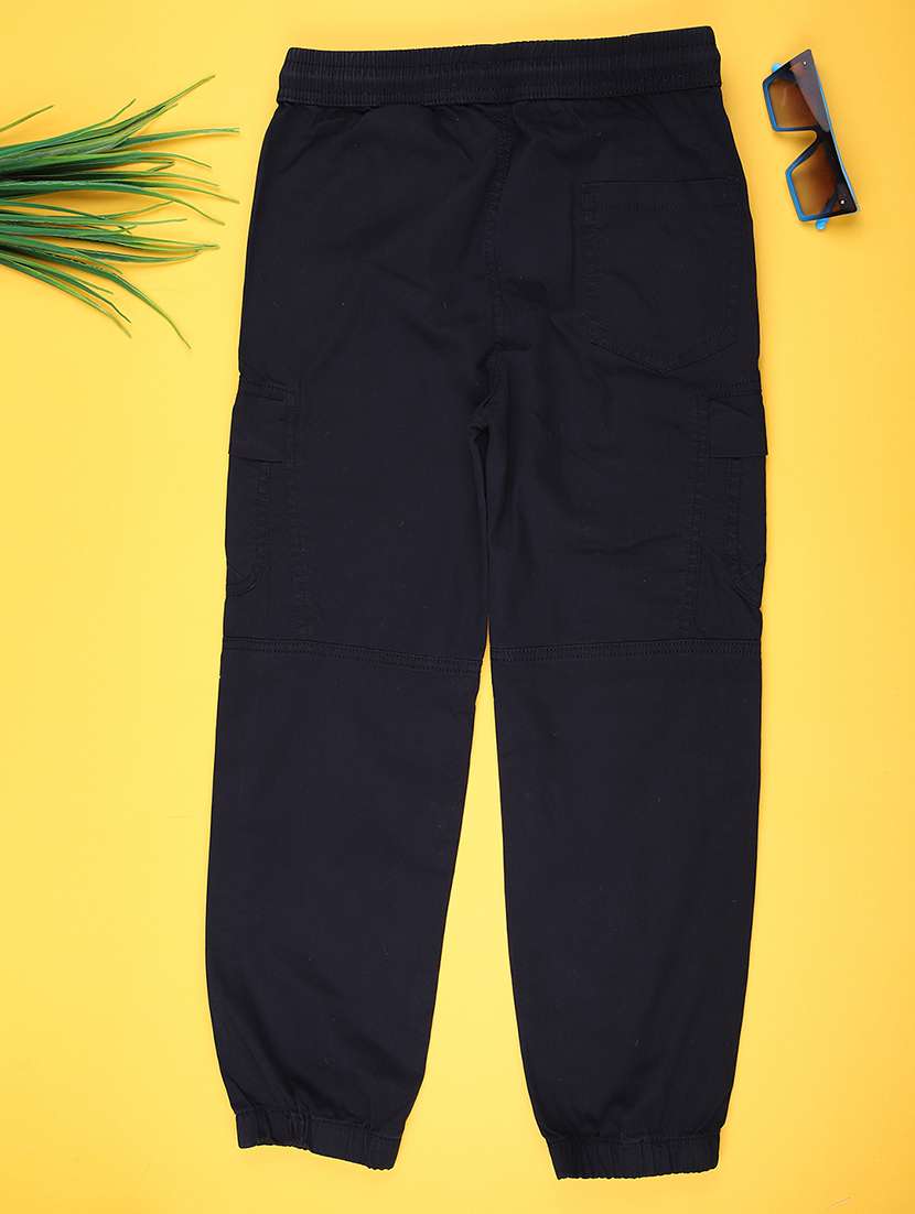 boys solid mid rise cargo - 21912462 -  Standard Image - 1