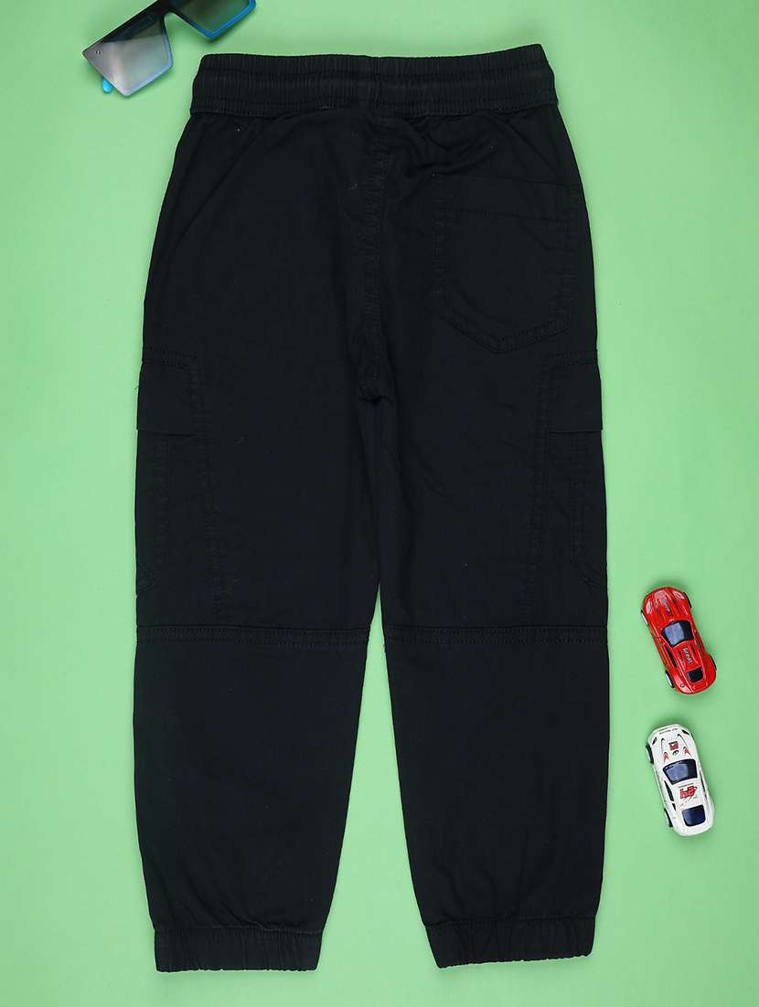 boys solid mid rise cargo - 21912472 -  Standard Image - 1